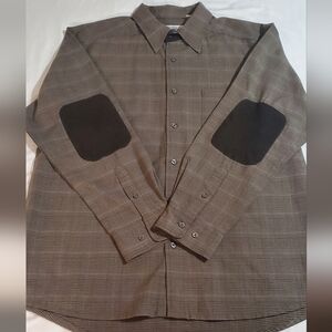 Firethorn Silver Men's Brown Plaid Button Down Shirt. Sz L